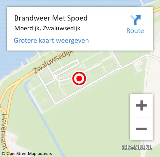 Locatie op kaart van de 112 melding: Brandweer Met Spoed Naar Moerdijk, Zwaluwsedijk op 25 december 2024 09:59