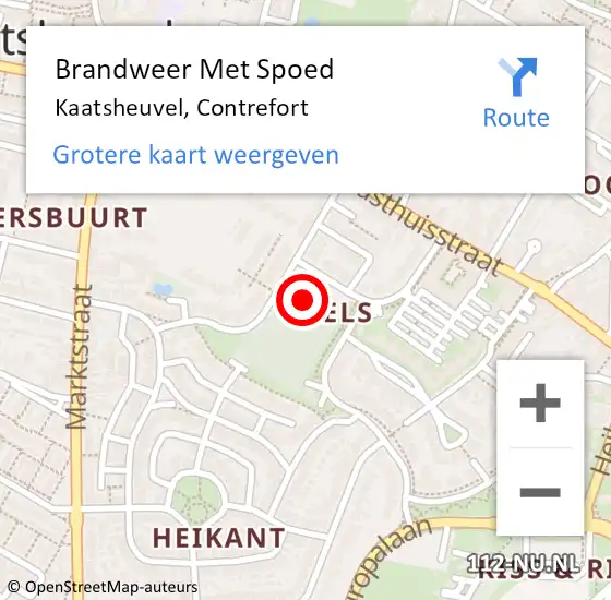 Locatie op kaart van de 112 melding: Brandweer Met Spoed Naar Elst, Contrefort op 25 december 2024 10:23