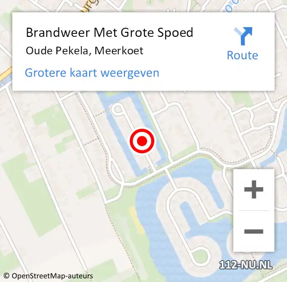 Locatie op kaart van de 112 melding: Brandweer Met Grote Spoed Naar Oude Pekela, Meerkoet op 25 december 2024 12:15