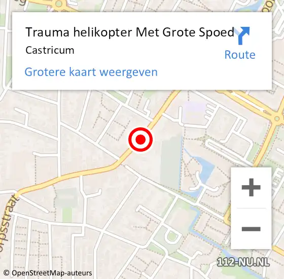 Locatie op kaart van de 112 melding: Trauma helikopter Met Grote Spoed Naar Castricum op 25 december 2024 15:17