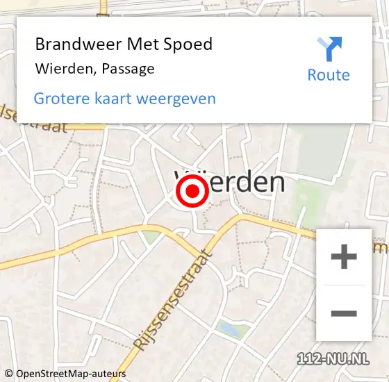 Locatie op kaart van de 112 melding: Brandweer Met Spoed Naar Wierden, Passage op 25 december 2024 15:21