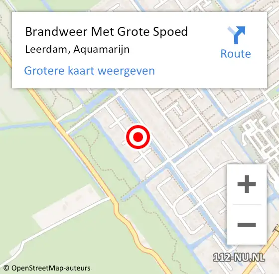 Locatie op kaart van de 112 melding: Brandweer Met Grote Spoed Naar Leerdam, Aquamarijn op 25 december 2024 16:36