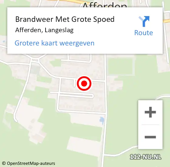 Locatie op kaart van de 112 melding: Brandweer Met Grote Spoed Naar Afferden, Langeslag op 25 december 2024 18:04