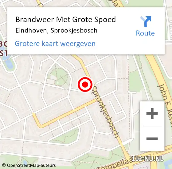 Locatie op kaart van de 112 melding: Brandweer Met Grote Spoed Naar Eindhoven, Sprookjesbosch op 25 december 2024 19:55