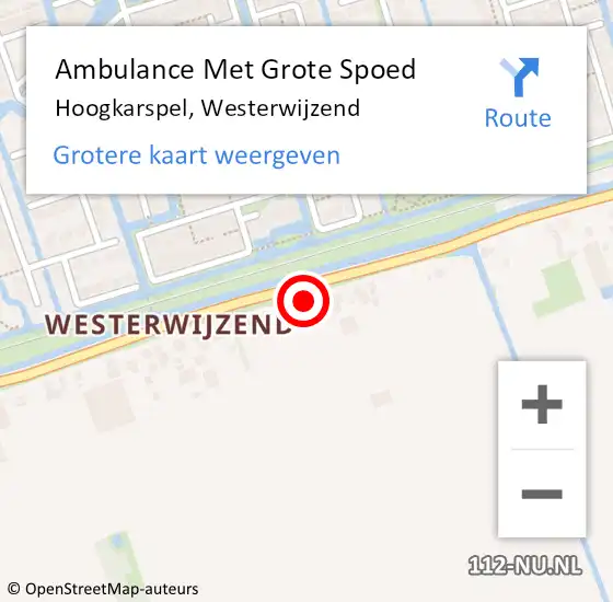 Locatie op kaart van de 112 melding: Ambulance Met Grote Spoed Naar Hoogkarspel, Westerwijzend op 25 december 2024 20:48