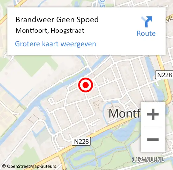 Locatie op kaart van de 112 melding: Brandweer Geen Spoed Naar Montfoort, Hoogstraat op 25 december 2024 21:37