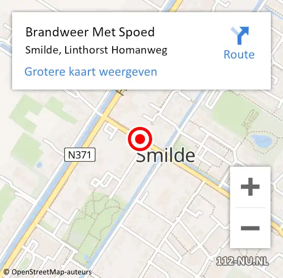 Locatie op kaart van de 112 melding: Brandweer Met Spoed Naar Smilde, Linthorst Homanweg op 25 december 2024 23:38