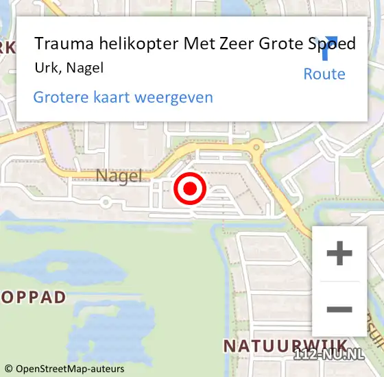 Locatie op kaart van de 112 melding: Trauma helikopter Met Zeer Grote Spoed Naar Urk, Nagel op 26 december 2024 04:34