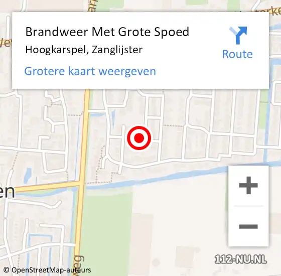 Locatie op kaart van de 112 melding: Brandweer Met Grote Spoed Naar Hoogkarspel, Zanglijster op 26 december 2024 09:24