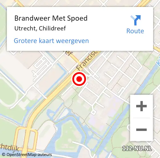 Locatie op kaart van de 112 melding: Brandweer Met Spoed Naar Utrecht, Chilidreef op 26 december 2024 18:13