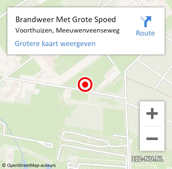 Locatie op kaart van de 112 melding: Brandweer Met Grote Spoed Naar Voorthuizen, Meeuwenveenseweg op 26 december 2024 20:37