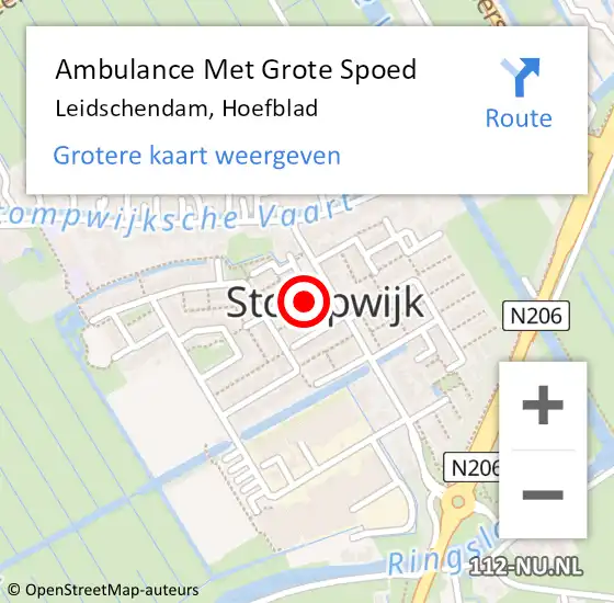 Locatie op kaart van de 112 melding: Ambulance Met Grote Spoed Naar Leidschendam, Hoefblad op 26 december 2024 22:19