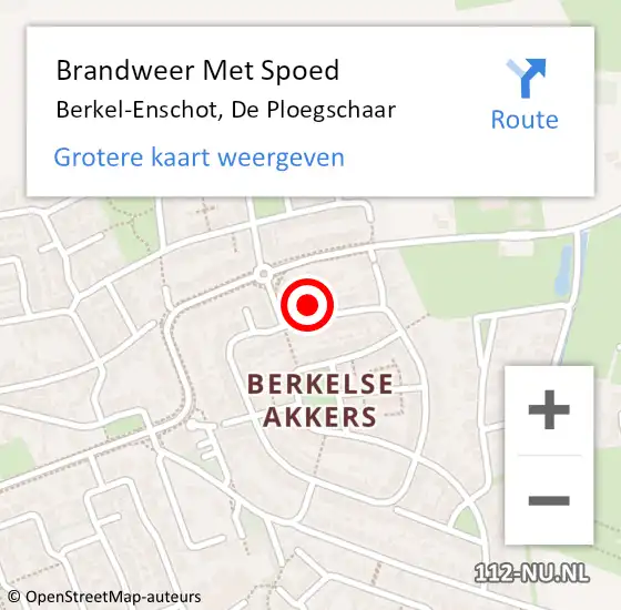 Locatie op kaart van de 112 melding: Brandweer Met Spoed Naar Berkel-Enschot, De Ploegschaar op 26 december 2024 22:28