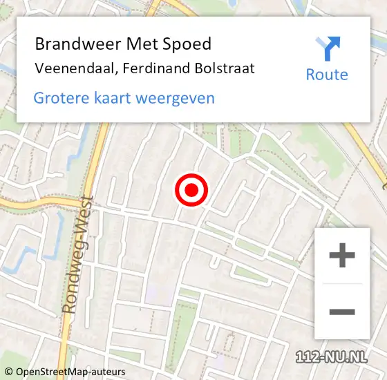 Locatie op kaart van de 112 melding: Brandweer Met Spoed Naar Veenendaal, Ferdinand Bolstraat op 27 december 2024 00:13