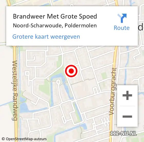 Locatie op kaart van de 112 melding: Brandweer Met Grote Spoed Naar Noord-Scharwoude, Poldermolen op 27 december 2024 00:54