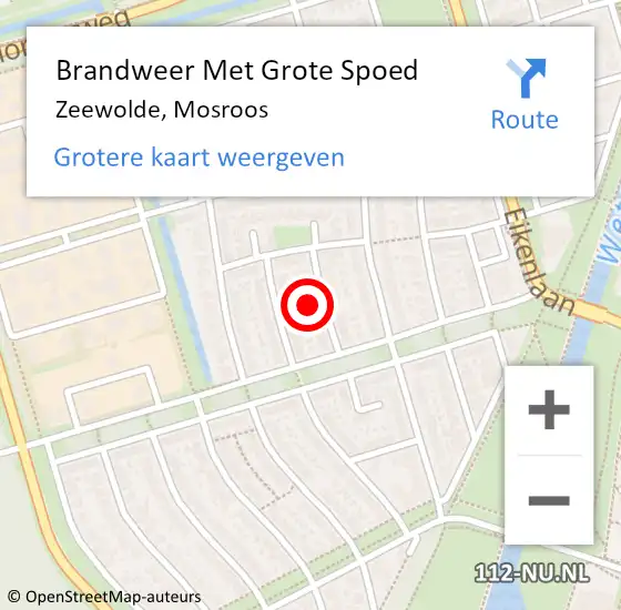 Locatie op kaart van de 112 melding: Brandweer Met Grote Spoed Naar Zeewolde, Mosroos op 27 december 2024 06:31