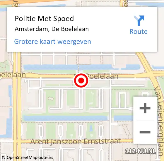 Locatie op kaart van de 112 melding: Politie Met Spoed Naar Amsterdam, De Boelelaan op 27 december 2024 10:19