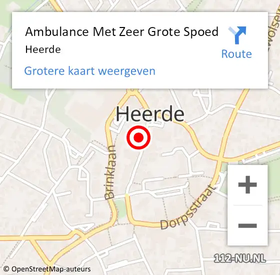 Locatie op kaart van de 112 melding: Ambulance Met Zeer Grote Spoed Naar Heerde op 27 december 2024 16:53