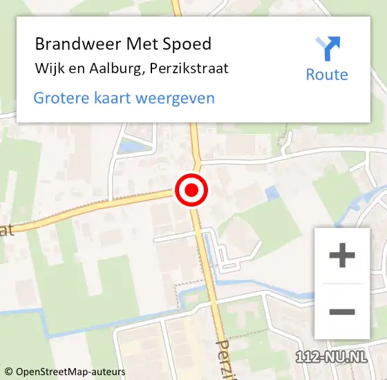 Locatie op kaart van de 112 melding: Brandweer Met Spoed Naar Wijk en Aalburg, Perzikstraat op 27 december 2024 19:50