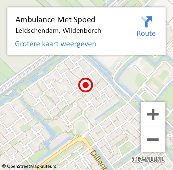 Locatie op kaart van de 112 melding: Ambulance Met Spoed Naar Leidschendam, Wildenborch op 27 december 2024 21:36