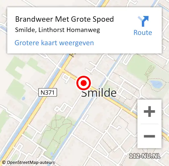 Locatie op kaart van de 112 melding: Brandweer Met Grote Spoed Naar Smilde, Linthorst Homanweg op 27 december 2024 22:12