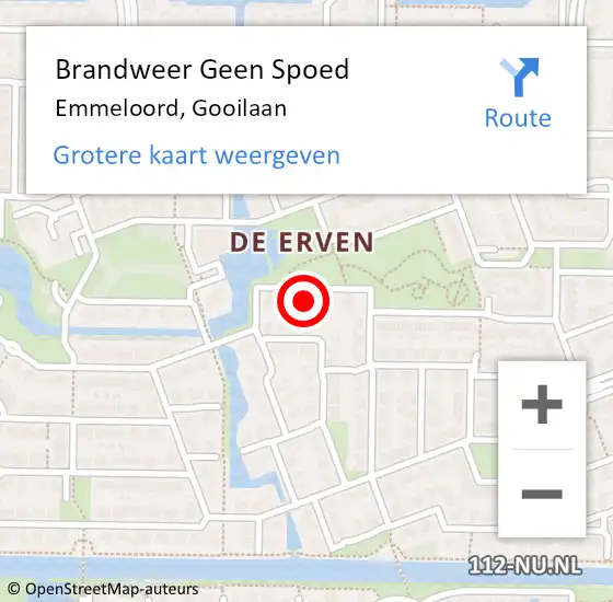 Locatie op kaart van de 112 melding: Brandweer Geen Spoed Naar Emmeloord, Gooilaan op 28 december 2024 00:33