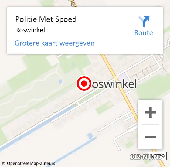 Locatie op kaart van de 112 melding: Politie Met Spoed Naar Roswinkel op 28 december 2024 02:08