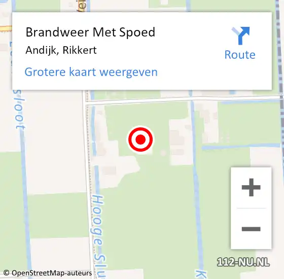 Locatie op kaart van de 112 melding: Brandweer Met Spoed Naar Andijk, Rikkert op 28 december 2024 04:38