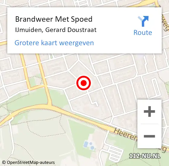 Locatie op kaart van de 112 melding: Brandweer Met Spoed Naar IJmuiden, Gerard Doustraat op 28 december 2024 07:27