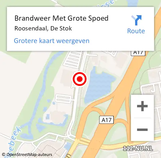 Locatie op kaart van de 112 melding: Brandweer Met Grote Spoed Naar Roosendaal, Stok op 31 oktober 2014 20:21