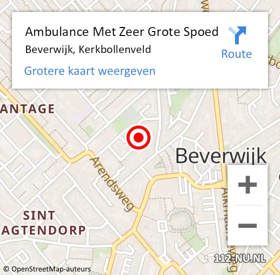 Locatie op kaart van de 112 melding: Ambulance Met Zeer Grote Spoed Naar Beverwijk, Kerkbollenveld op 28 december 2024 10:34