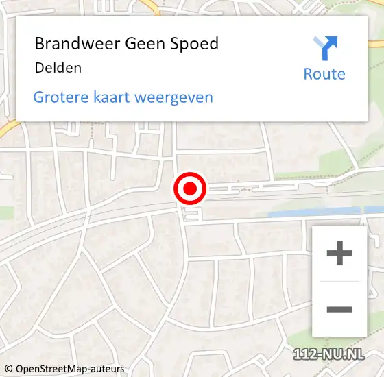 Locatie op kaart van de 112 melding: Brandweer Geen Spoed Naar Delden op 28 december 2024 12:19