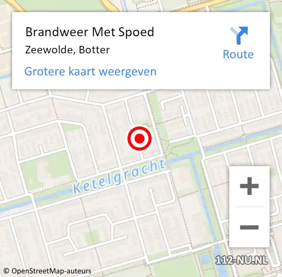 Locatie op kaart van de 112 melding: Brandweer Met Spoed Naar Zeewolde, Botter op 28 december 2024 15:18