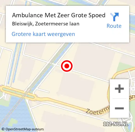 Locatie op kaart van de 112 melding: Ambulance Met Zeer Grote Spoed Naar Bleiswijk, Zoetermeerse laan op 28 december 2024 22:30