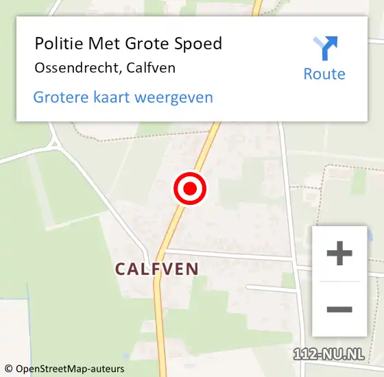 Locatie op kaart van de 112 melding: Politie Met Grote Spoed Naar Ossendrecht, Calfven op 28 december 2024 23:02