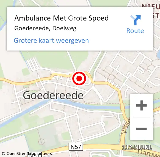 Locatie op kaart van de 112 melding: Ambulance Met Grote Spoed Naar Goedereede, Doelweg op 29 december 2024 08:35