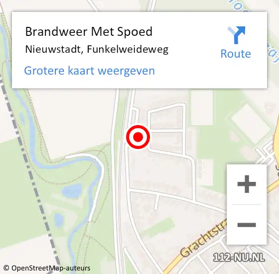 Locatie op kaart van de 112 melding: Brandweer Met Spoed Naar Nieuwstadt, Funkelweideweg op 29 december 2024 09:28