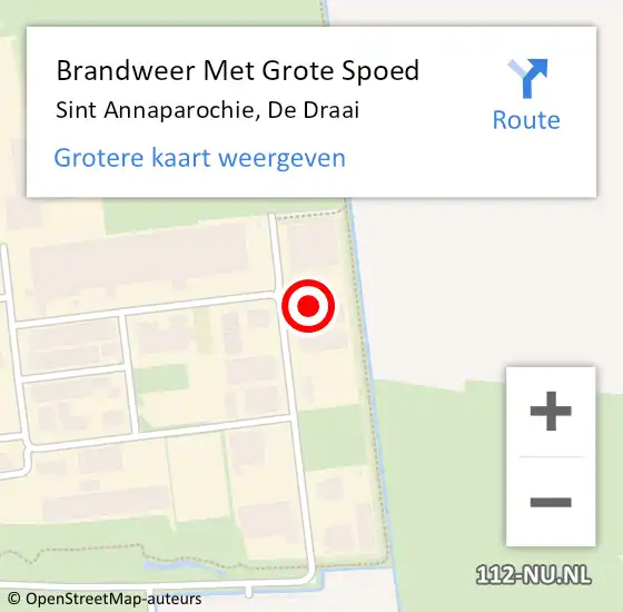 Locatie op kaart van de 112 melding: Brandweer Met Grote Spoed Naar Sint Annaparochie, De Draai op 29 december 2024 11:10