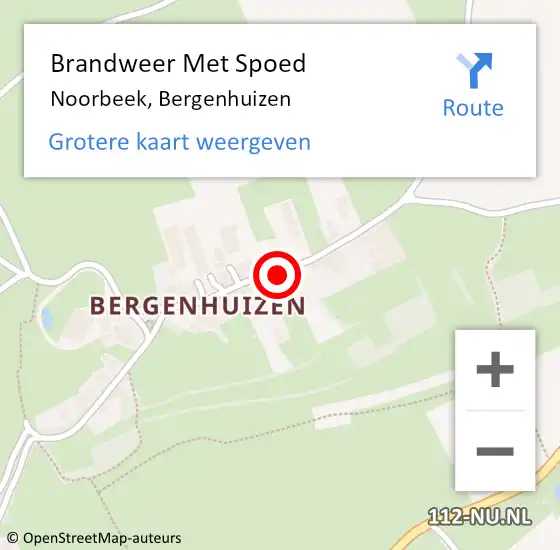 Locatie op kaart van de 112 melding: Brandweer Met Spoed Naar Noorbeek, Bergenhuizen op 29 december 2024 12:00