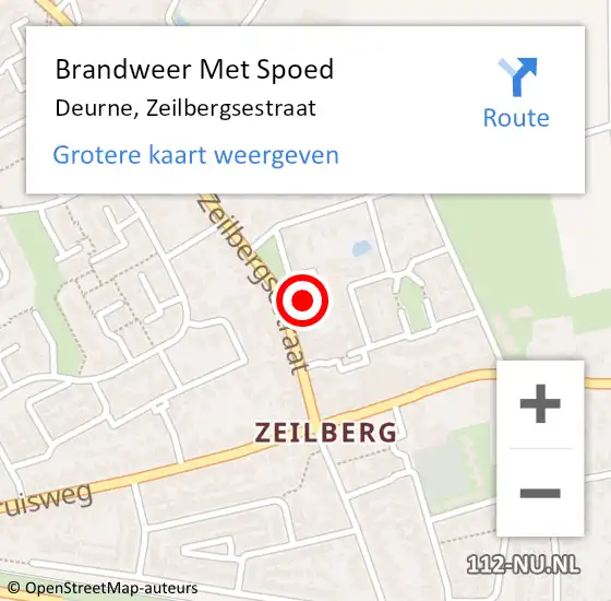 Locatie op kaart van de 112 melding: Brandweer Met Spoed Naar Deurne, Zeilbergsestraat op 29 december 2024 17:30