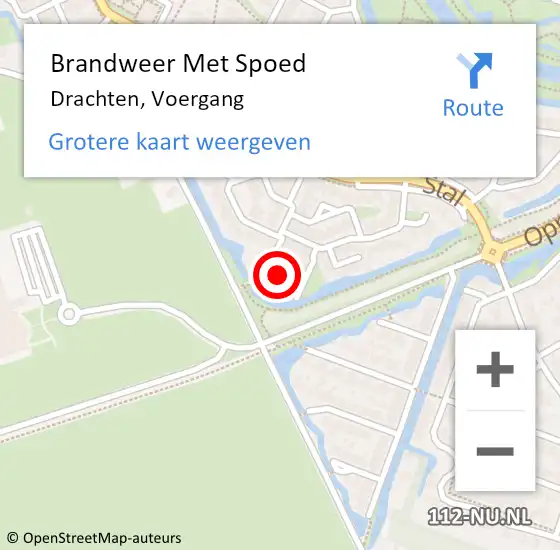 Locatie op kaart van de 112 melding: Brandweer Met Spoed Naar Drachten, Voergang op 29 december 2024 17:34