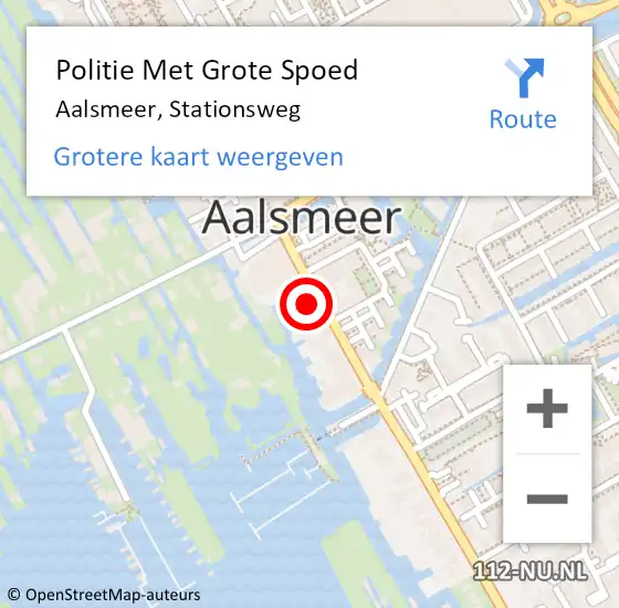 Locatie op kaart van de 112 melding: Politie Met Grote Spoed Naar Aalsmeer, Stationsweg op 29 december 2024 17:34