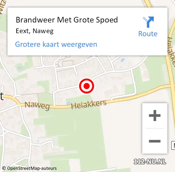 Locatie op kaart van de 112 melding: Brandweer Met Grote Spoed Naar Eext, Naweg op 29 december 2024 17:45