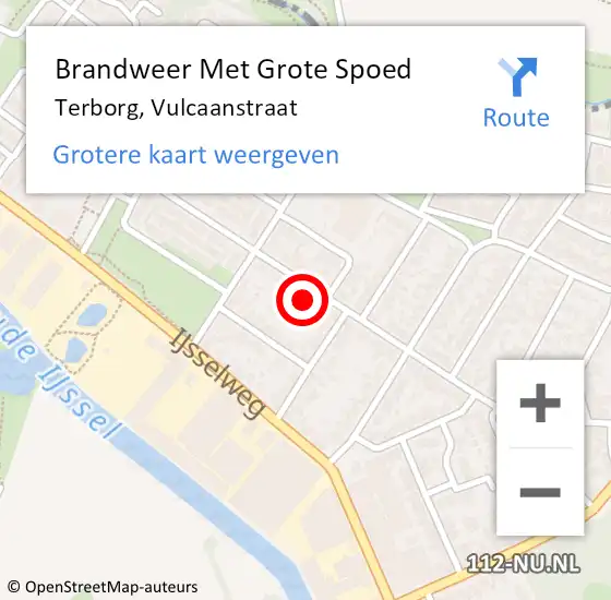 Locatie op kaart van de 112 melding: Brandweer Met Grote Spoed Naar Terborg, Vulcaanstraat op 29 december 2024 17:50