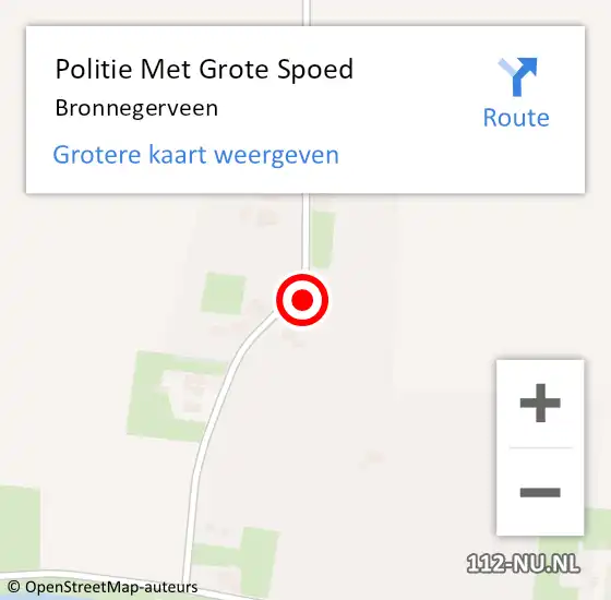 Locatie op kaart van de 112 melding: Politie Met Grote Spoed Naar Bronnegerveen op 29 december 2024 20:05