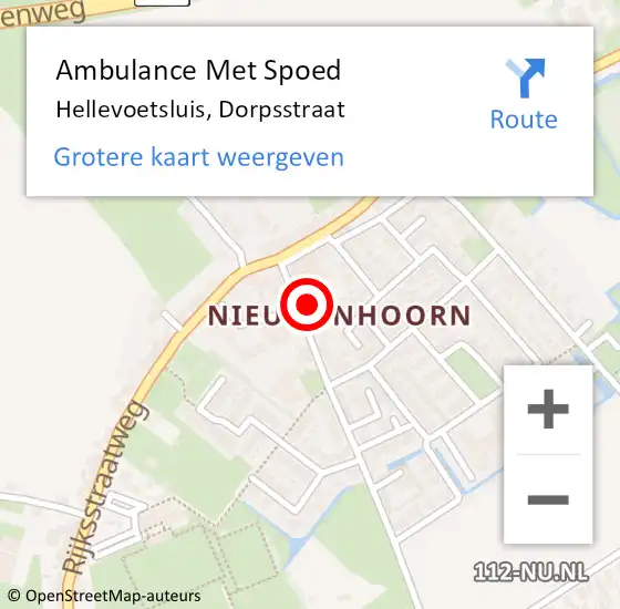 Locatie op kaart van de 112 melding: Ambulance Met Spoed Naar Hellevoetsluis, Dorpsstraat op 30 december 2024 09:00