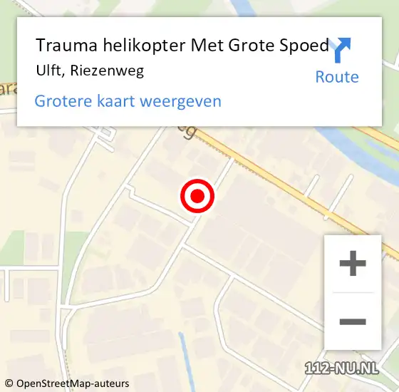 Locatie op kaart van de 112 melding: Trauma helikopter Met Grote Spoed Naar Ulft, Riezenweg op 30 december 2024 09:40