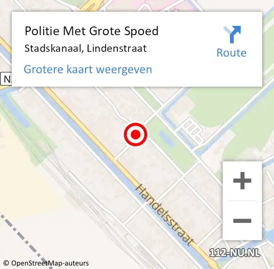 Locatie op kaart van de 112 melding: Politie Met Grote Spoed Naar Stadskanaal, Lindenstraat op 30 december 2024 12:08