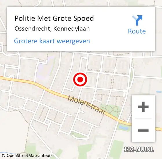 Locatie op kaart van de 112 melding: Politie Met Grote Spoed Naar Ossendrecht, Kennedylaan op 30 december 2024 15:42
