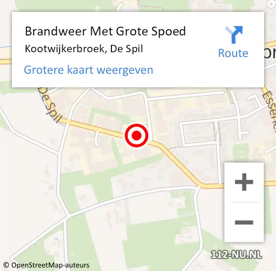 Locatie op kaart van de 112 melding: Brandweer Met Grote Spoed Naar Kootwijkerbroek, De Spil op 30 december 2024 15:42